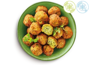 sudnsol menu végétal les falafels bouchées courgettes menthe bol