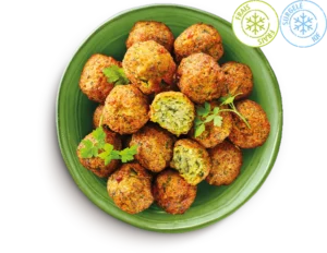 sudnsol menu végétal les falafels bouchées courgettes menthe bol