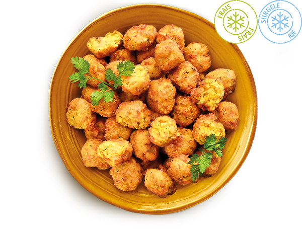 sudnsol menu végétal les falafels bouchées pépites lentilles corail coco curry bol