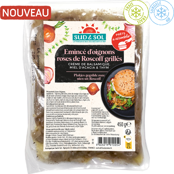 sudnsol légumes grillés gamme des chefs émincé d'oignons roses de roscoff grillés