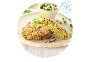 sudnsol menu végétal les galettes de légumes galettes croustillantes façon petit pois à la française